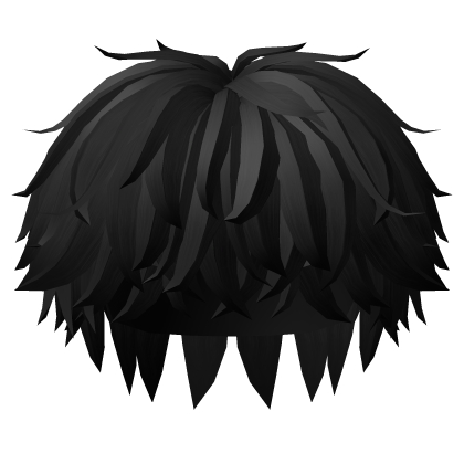 Messy Fluffy Cid Black Cheap Hair Roblox item