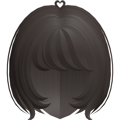 ꒰ ୨୧ ꒱ cute fluffy bob with heart in brown