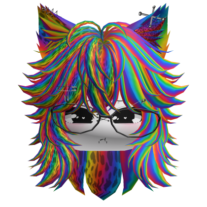 Moe Furry Wolfcut (Rainbow)