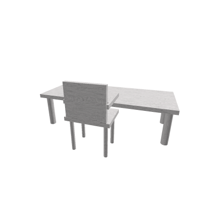 Modern white Table and chair