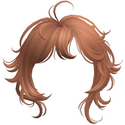 Messy Fluffy Swirly Curly Anime Bangs in Ginger Roblox item