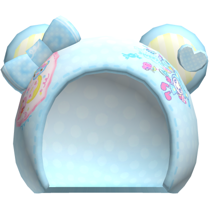Adorable Kawaii Blue Mezzo Piano Popo Bear Hood Roblox item