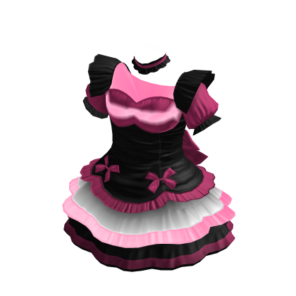 Maid Dress | Black & Rosa thumbnail