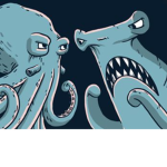 sharks and octopus