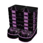 Pink Lightning High Thigh Boots