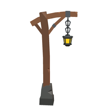🏮 Low Poly Medieval Lantern Streetlight RP