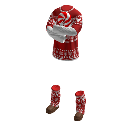 Christmas Candycane Snowflake Red 🎄 thumbnail