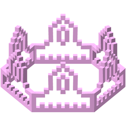 Pink 8-Bit Royal Crown Outline Recolor (Addon)