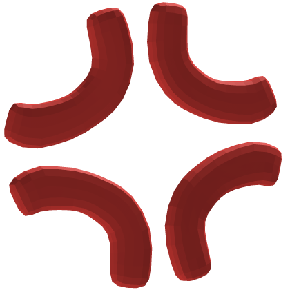 red angry anime expression Roblox item