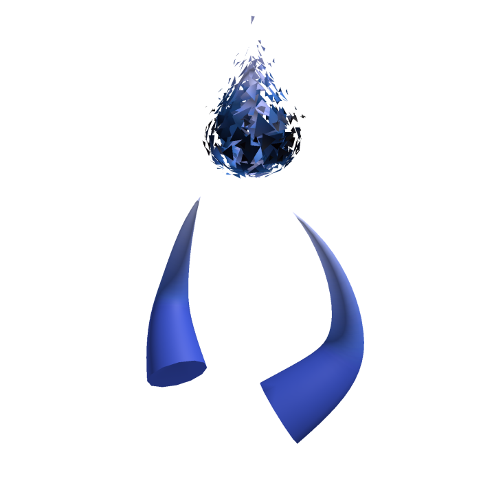 ✨ Flaming Blue Horns 🍀
