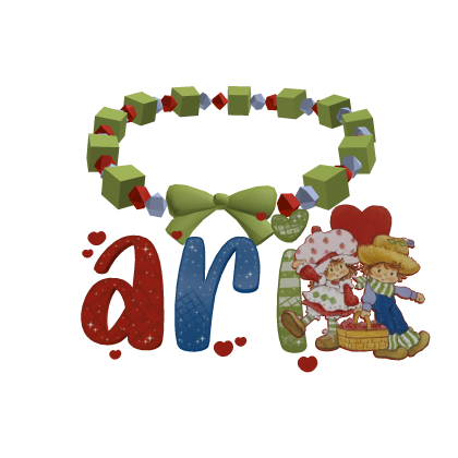 3.0 ari strawberry shortcake necklace