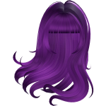 Windy purple flowing anime hair