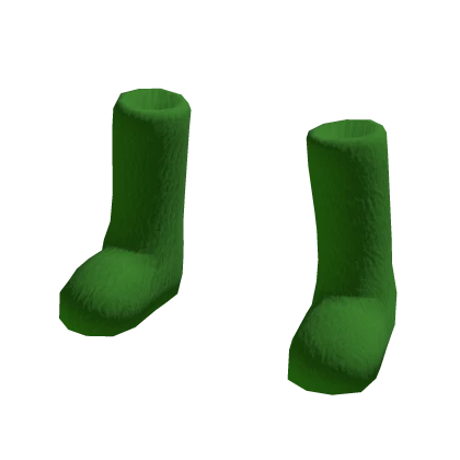 Y2K Fuzzy Green Boots | Roblox Item - Rolimon's