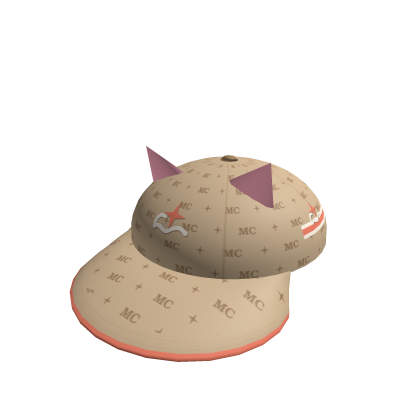 Beige Cat Ears Monogram Cap | MAREA CLUB