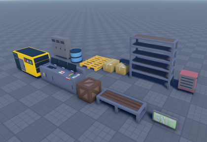 Low Poly Factory Prop preview 1