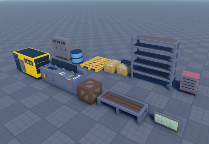 Low Poly Factory Prop preview 1