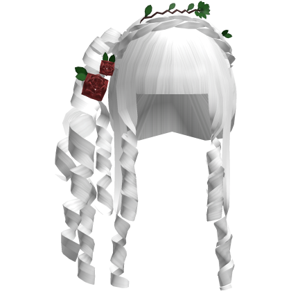 Pretty Ancient Rose Leaf White Hair Roblox item