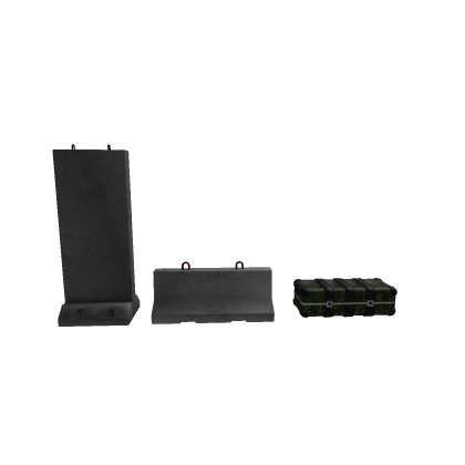 Wall, barrier and weapon box