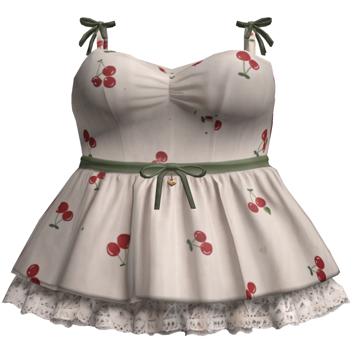 Cherry Ribbon Mini Dress