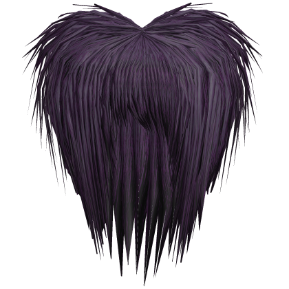 teased dark purple scene razor cut hair Roblox item