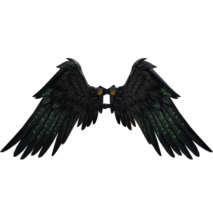 black w green Icarus wings recoloring add-on Roblox item