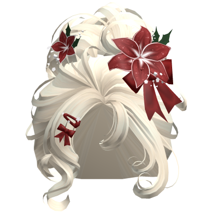 ♡ Christmas Flowery Bun Updo (Beige)