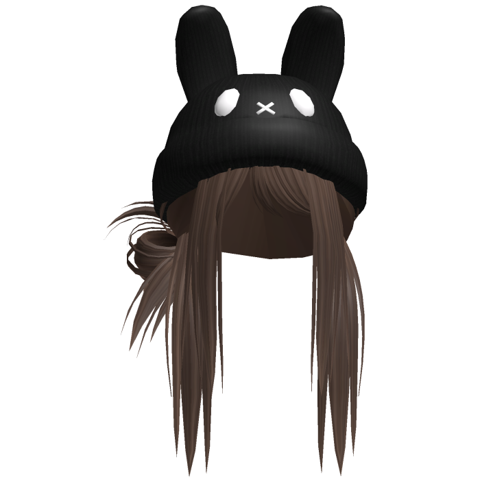 Moe Messy Girl Hair W/ Bunny Hat  Brown