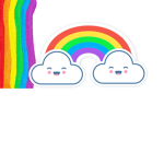 The rainbow shines