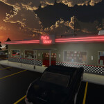 Framed Roadside Diner