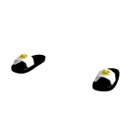 Black White Summer Flip Flop Sandals robux Emoji