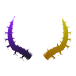 Rivals Purple and Yellow Animated Hologram Horns