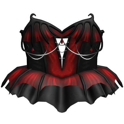 Red Vampire Bat Corset Dress