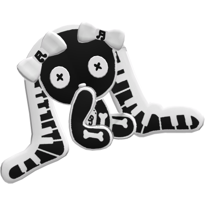 ♡ : Black Gothic Piano Bunny Hair Clips