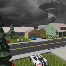 survive expirience of tornado urban icon