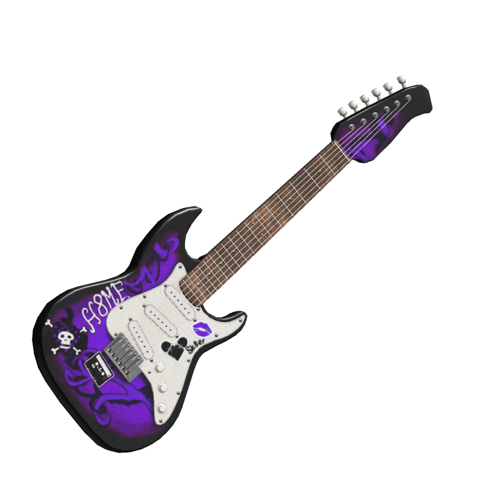 purple scene electric guitar