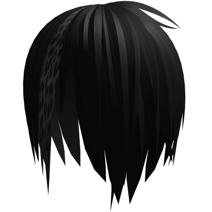 Black Cheetah Long Vkei Unkept Emo Hair Roblox item