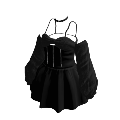 Cute Black Emo Goth Skirt Dress