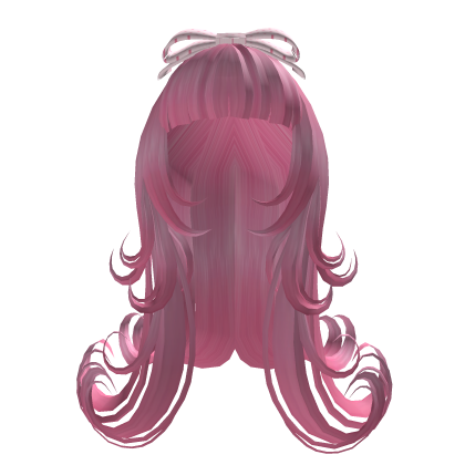 Pink cute girl hair Roblox item