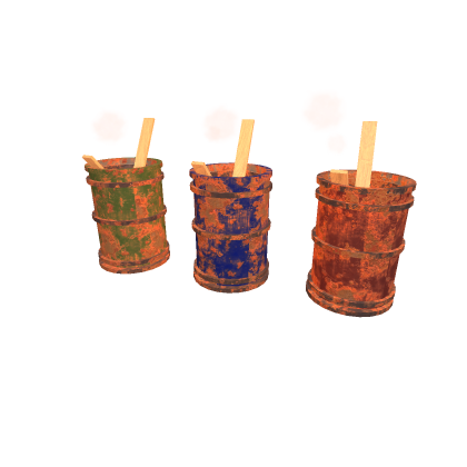 burning trash barrels