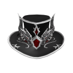 Draconic Overlord Horned Black Fantasy Fedora
