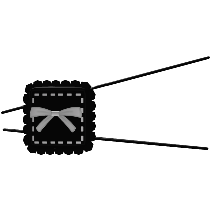 cute black goth eyepatch w/ bow