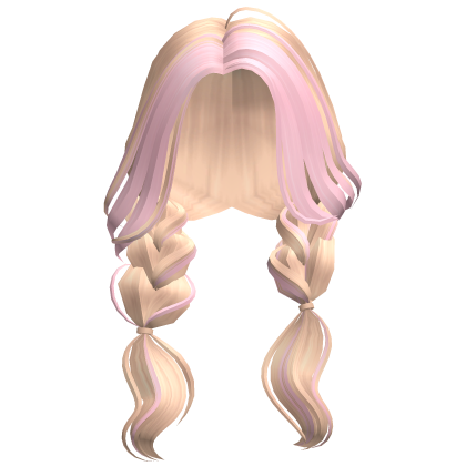 Fairy Princess Preppy Low Braids (Blonde & Pink)