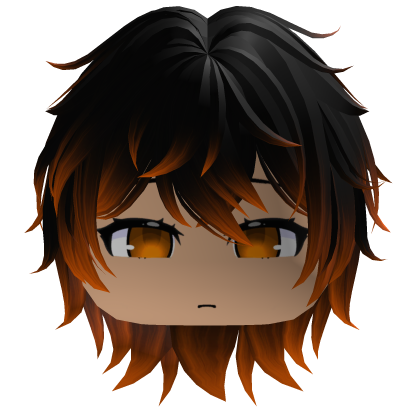 Black Orange Hair Moe Boy