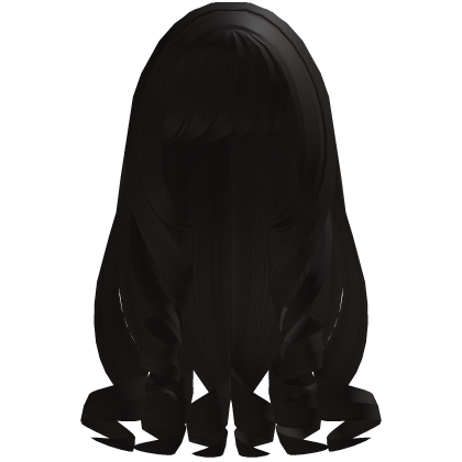 cute curly gothic princess hair in dark brown Roblox item
