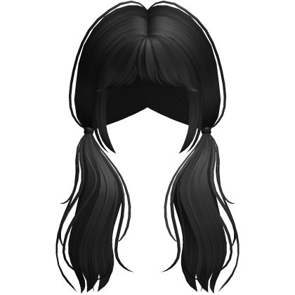 Y2K Messy Grunge Pigtails in Black Roblox item