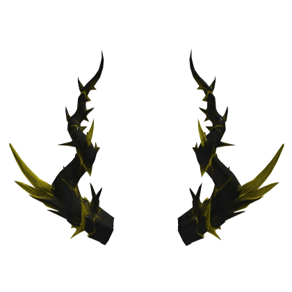 Dark Yellow Crystal Demon Horns Gothic Roblox item