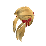 Blonde Bow Pigtails