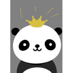 Love Pandas with crowns
