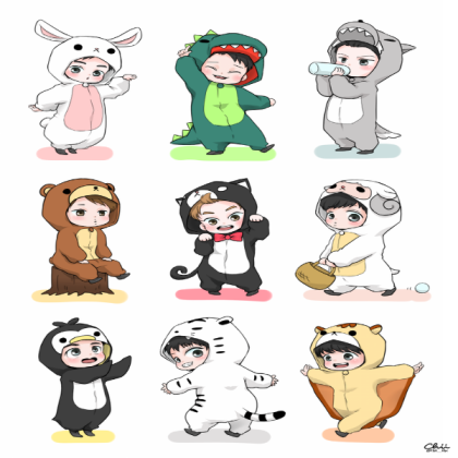 chibis exo Roblox decal