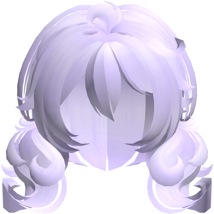 cute fluffy moe bob pigtails in purple